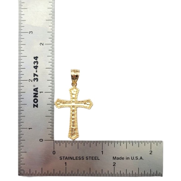 14 Karat Yellow Gold Cross Pendant #20891 - Picture 11 of 12